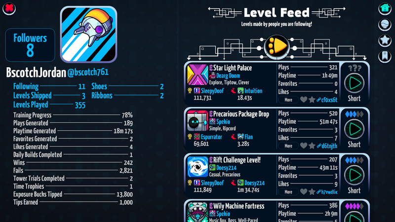 Levelhead layer profile screenshot